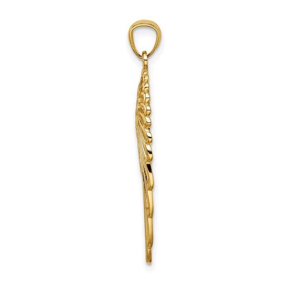 14k Yellow Gold Angel Wing Pendant